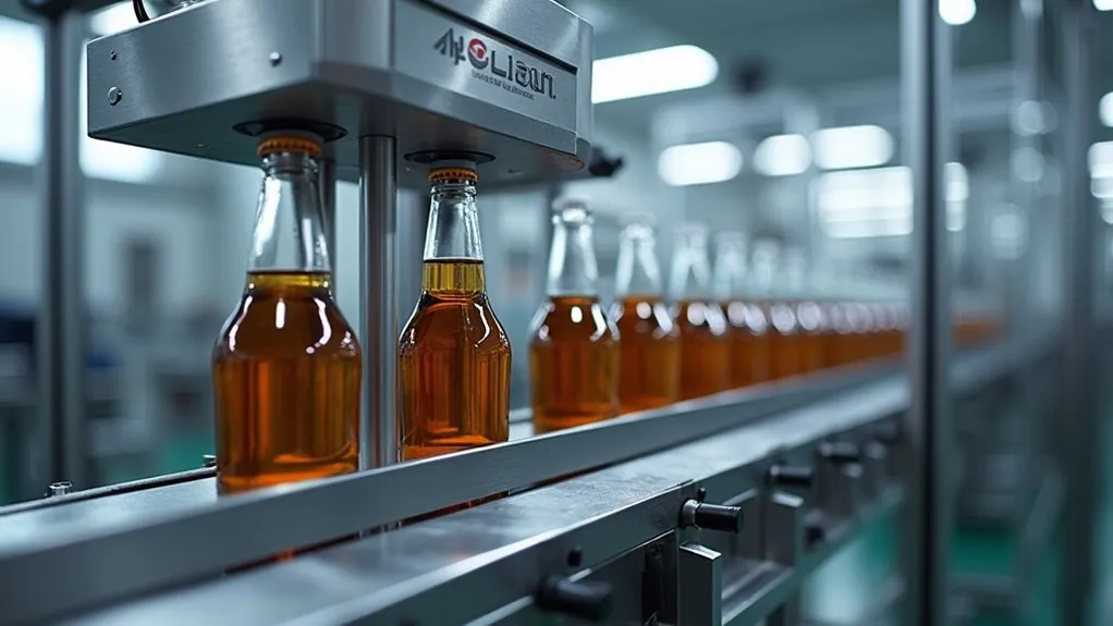 自動丸型ボトルラベリング