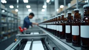 đầu tư vào dán nhãn chai phẳng